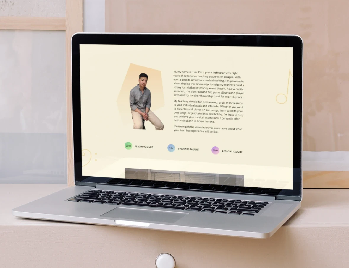 Tim Cheng Music on MacBook